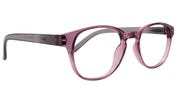 Premium Reading Glasses High End Readers +1.25..+3 Magnifying Glasses, Round Frame. (Transparent Purple, Transparent Gray) NY Fifth Avenue.