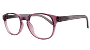 Premium Reading Glasses High End Readers +1.25..+3 Magnifying Glasses, Round Frame. (Transparent Purple, Transparent Gray) NY Fifth Avenue.