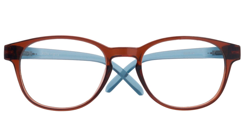 Premium Reading Glasses High End Readers +1.25..+3 Magnifying Glasses, Round Frame. (Transparent Purple, Transparent Gray) NY Fifth Avenue.