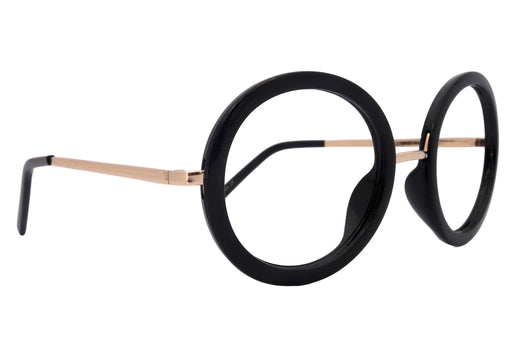 Lexington, Black Round Large Oversized Reading Glasses, Women Readers, High End Reading Magnifying eyeglasses, Big Square optical Frames