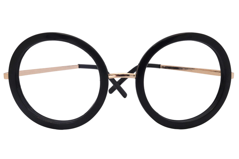 Lexington, Black Round Large Oversized Reading Glasses, Women Readers, High End Reading Magnifying eyeglasses, Big Square optical Frames