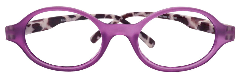 Premium Reading Glasses, High-End Readers (Purple w White) (Round) Magnifying Eyeglasses, Optical, NY Fifth Avenue