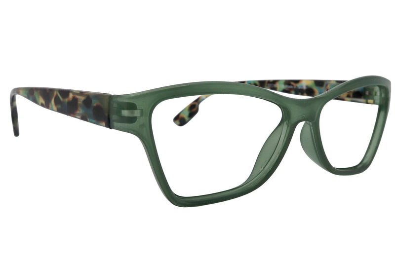 Avian, (Premium) Reading Glasses, High-End Reader +1.25 to +3 Magnifying Eyeglass, Cat Eye (Green) Leopard Pattern. NY Fifth Avenue