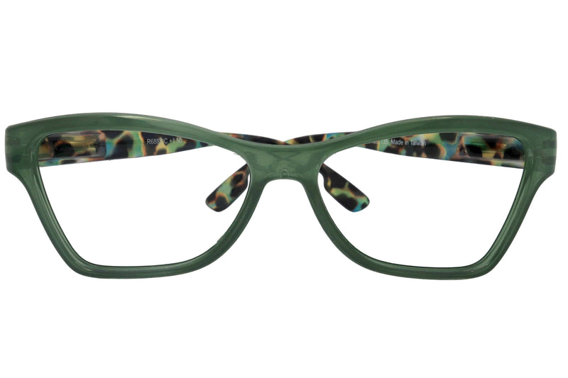 Avian, (Premium) Reading Glasses, High-End Reader +1.25 to +3 Magnifying Eyeglass, Cat Eye (Green) Leopard Pattern. NY Fifth Avenue
