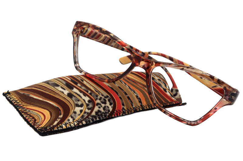 Avian, (Premium) Reading Glasses, High-End Reader +1.25 to +3 Magnifying Eyeglass, Cat Eye (Transparent) Leopard Pattern. NY Fifth Avenue