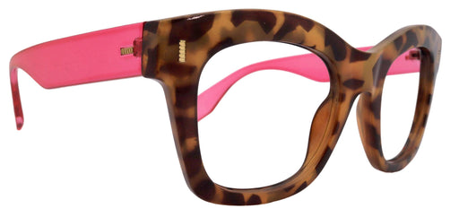 Montclair, Tortoiseshell (PINK) Oversized Reading Glasses for Women, Big Square High-End Magnifying Readers, by NY Fifth Avenue