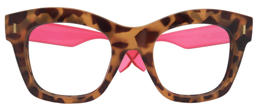 Montclair, Tortoiseshell (PINK) Oversized Reading Glasses for Women, Big Square High-End Magnifying Readers, by NY Fifth Avenue