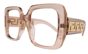 Preston Oversized Beige Reading Glasses – Large Square Frame with Scratch Resistant CR39 Lenses