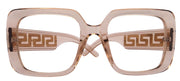 Preston Oversized Beige Reading Glasses – Large Square Frame with Scratch Resistant CR39 Lenses
