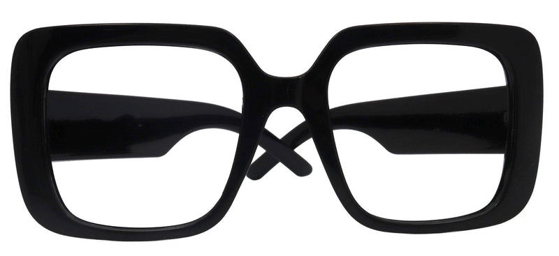 Preston Oversized Black Reading Glasses – Large Square Frame with Scratch Resistant CR39 Lenses