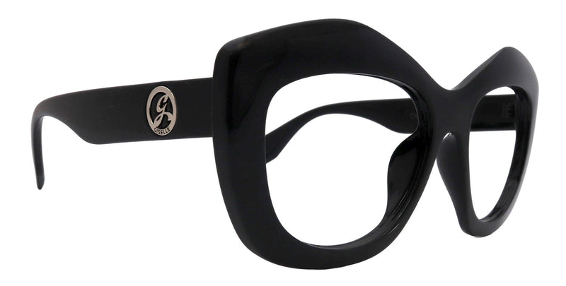 Sedona Oversized Black Reading Glasses – Large Square Frame with Scratch Resistant CR39 Lenses