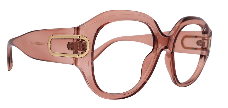 Scarlett, Transparent Pink Large Oversized Reading Glasses, Women Readers, High End Reading Magnifying eyeglasses, Square optical Frames