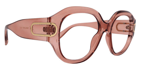 Scarlett, Transparent Pink Large Oversized Reading Glasses, Women Readers, High End Reading Magnifying eyeglasses, Square optical Frames