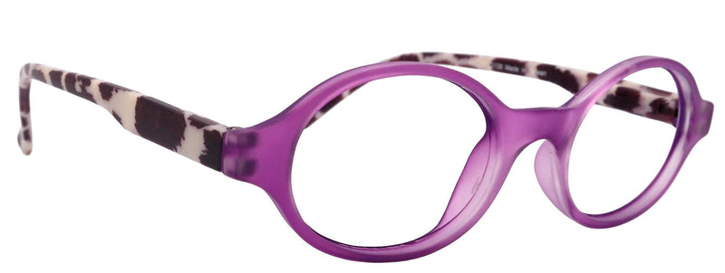 Premium Reading Glasses, High-End Readers (Purple w White) (Round) Magnifying Eyeglasses, Optical, NY Fifth Avenue