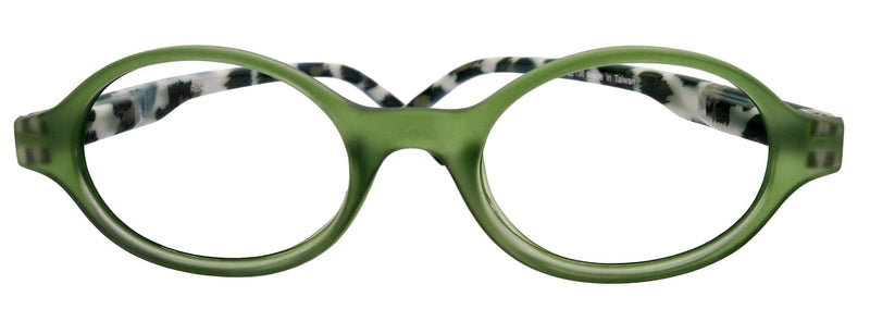 Brookdale, Premium Reading Glasses, High-End Readers (Green w White) (Round) Magnifying Eyeglasses, Optical, NY Fifth Avenue