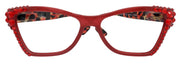 Avian Women’s Bling Reading Glasses Cat Eye Red Frame with Light Siam Genuine European Crystals, (Red) +1.00 to +5.00 by NY Fifth Avenue