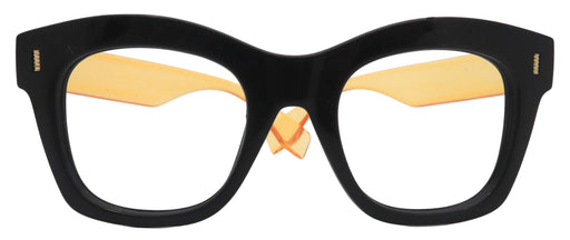 Montclair, Black (Yellow) Oversized Reading Glasses for Women, Big Square High-End Magnifying Readers, by NY Fifth Avenue