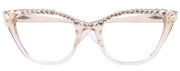 Vivienne, Bling Reading Glasses for Women, Handmade with Clear Genuine European Crystals, transparent Brown / Clear Frame. NY Fifth Avenue