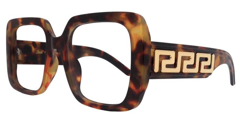 Preston Oversized Tortoise Reading Glasses – Large Square Frame with Scratch Resistant CR39 Lenses
