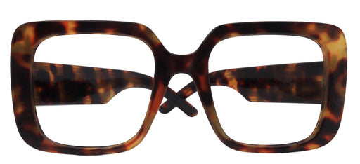 Preston Oversized Tortoise Reading Glasses – Large Square Frame with Scratch Resistant CR39 Lenses