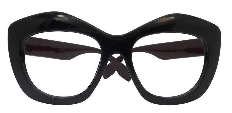 Sedona Black & Red Stripe Women's Reading Glasses – Oversized Square Frame with Scratch Resistant CR39 Lenses