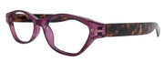 Roselle, Premium Reading Glasses, High-End Readers +1.25 + 5.00 Magnifying, Cat Eye optical Frame, Purple, by NY Fifth Avenue