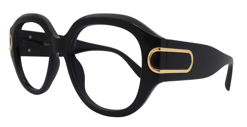 Scarlett, Black Large Oversized Reading Glasses, Women Readers, High End Reading Magnifying eyeglasses, Big Round optical Frames