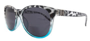 Matilda, High-End Line Bifocal (Clear On Top) Sun Readers for Women OR Non-Bifocal Readers Sunglasses (Black W Turquoise) NY Fifth Avenue