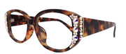 Petunia Bling Reading Glasses, AB (Brown), Medium Frame, High End Readers, Bifocal, Sun readers, Trendy Style, NY Fifth Avenue
