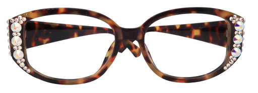Petunia Bling Reading Glasses, AB (Brown), Medium Frame, High End Readers, Bifocal, Sun readers, Trendy Style, NY Fifth Avenue
