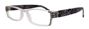 Xena, (Bling) Women Reading Glasses W (Black Diamond, Hematite) Genuine European Crystals (Frosted Clear, Black ) NY Fifth Avenue