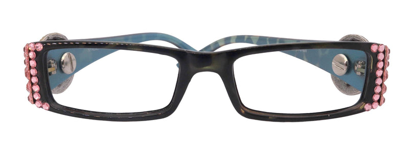 The Medallion, (Bling) Reading Glasses for Women W (Ligth Rose) Genuine European Crystals Western Concho NY Fifth Avenue