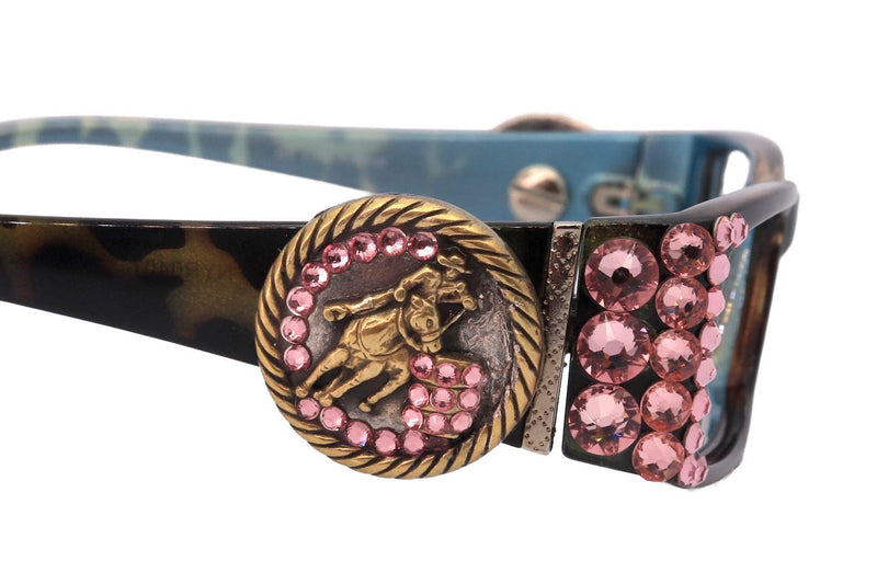 The Medallion, (Bling) Reading Glasses for Women W (Ligth Rose) Genuine European Crystals Western Concho NY Fifth Avenue