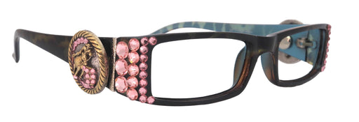 The Medallion, (Bling) Reading Glasses for Women W (Ligth Rose) Genuine European Crystals Western Concho NY Fifth Avenue