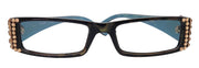 The French, (Bling) (Fleur De Lis) Reading Glasses W Light Colorado Genuine European Crystals (Turquoise Tortoiseshell) NY Fifth Avenue