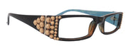 The French, (Bling) (Fleur De Lis) Reading Glasses W Light Colorado Genuine European Crystals (Turquoise Tortoiseshell) NY Fifth Avenue