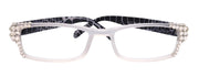 Xena, (Bling) Women Reading Glasses W (Clear AB) Genuine European Crystals (Frosted Clear, Black ) NY Fifth Avenue