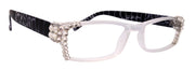 Xena, (Bling) Women Reading Glasses W (Clear AB) Genuine European Crystals (Frosted Clear, Black ) NY Fifth Avenue