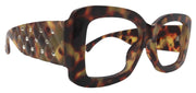 Valeriana, Tortoiseshell Oversized Reading Glasses for Women, Big Square High-End Magnifying Readers, by NY Fifth Avenue