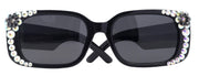 Midnight Bloom, Polarized Premium Fashion sunglasses with Genuine European Crystals