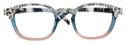 Havana, BLING (Blue Light Glasses) Reading, High End Readers, Clear n AB (Sky Blue, Peach, Grey) (Square) (Computer Glasses) NY Fifth Avenue