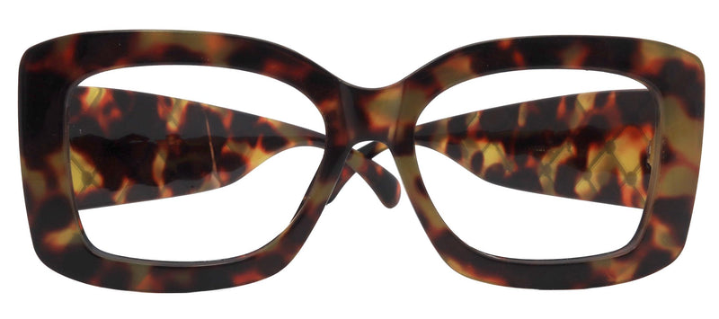 Valeriana, Tortoiseshell Oversized Reading Glasses for Women, Big Square High-End Magnifying Readers, by NY Fifth Avenue
