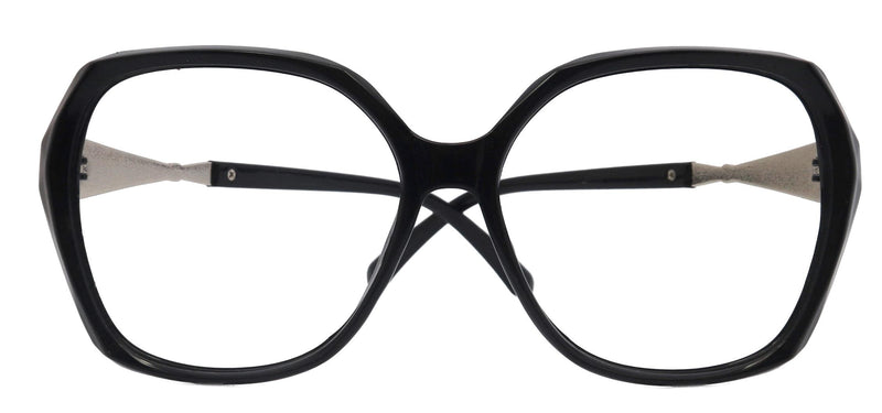 Elenya, Black Oversized Reading Glasses for Women, Big Square High-End Magnifying Readers, by NY Fifth Avenue