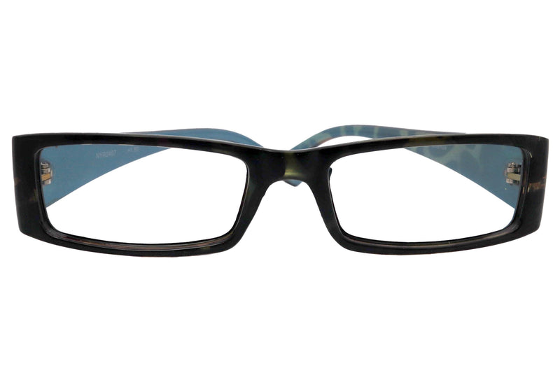 The French (Fleur De Lis) Bayonetta-style, Camo rectangular High-End Women Reading Glasses Optical Frame NY Fifth Avenue