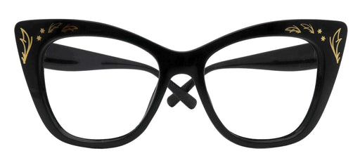 Colette, Large Oversized Reading Glasses, Women Readers, High End Reading Magnifying Eyeglasses, Big Cat Eye optical Frames with Gold