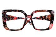 Rosemont, Oversized Reading Glasses for Women, Large Square Floral Pink Frame, Fashion Readers, NY Fifth Avenue