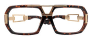 The Belmont, Tortoiseshell Oversized Reading Glasses, Unisex Vintage Square, Large High-End Magnifying Eyeglasses with Gold Metal Accents