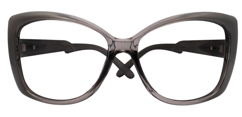 Astoria, Large Oversized Reading Glasses, Silver Women Readers, High End Reading Magnifying eyeglasses, Big Cat Eye optical Frames