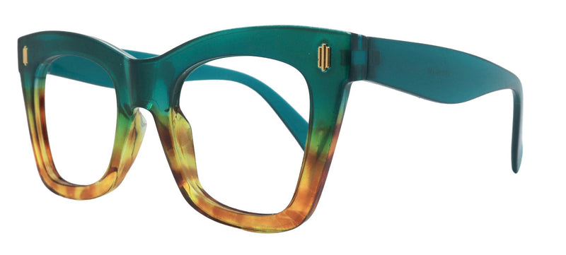 Authority, Premium Reading Glasses High End Reading Glass +1.00 to +3 magnifying glasses (Turquoise tortoise, Cat Eye) Optical Frames