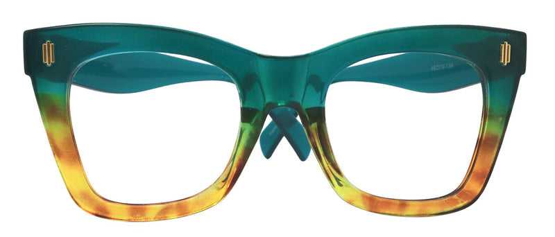 Authority, Premium Reading Glasses High End Reading Glass +1.00 to +3 magnifying glasses (Turquoise tortoise, Cat Eye) Optical Frames